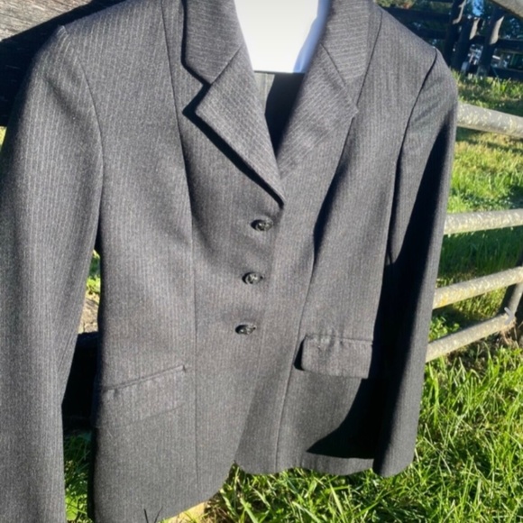 Pytchley Wool Hunt Coat Black Pinstripe - Picture 1 of 3